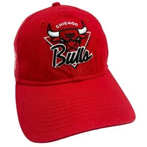 Chicago Bulls Hat New Era‎ 9TWENTY Adjustable Cap NBA 75th Anniversary Red EUC